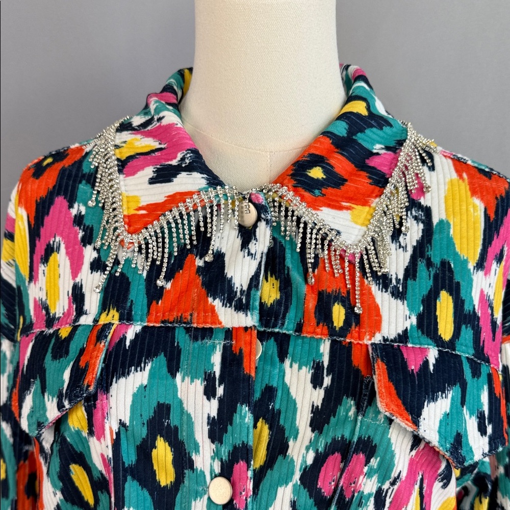 Savanna Jane Multicolor Patterned Jacket NWT - image 5